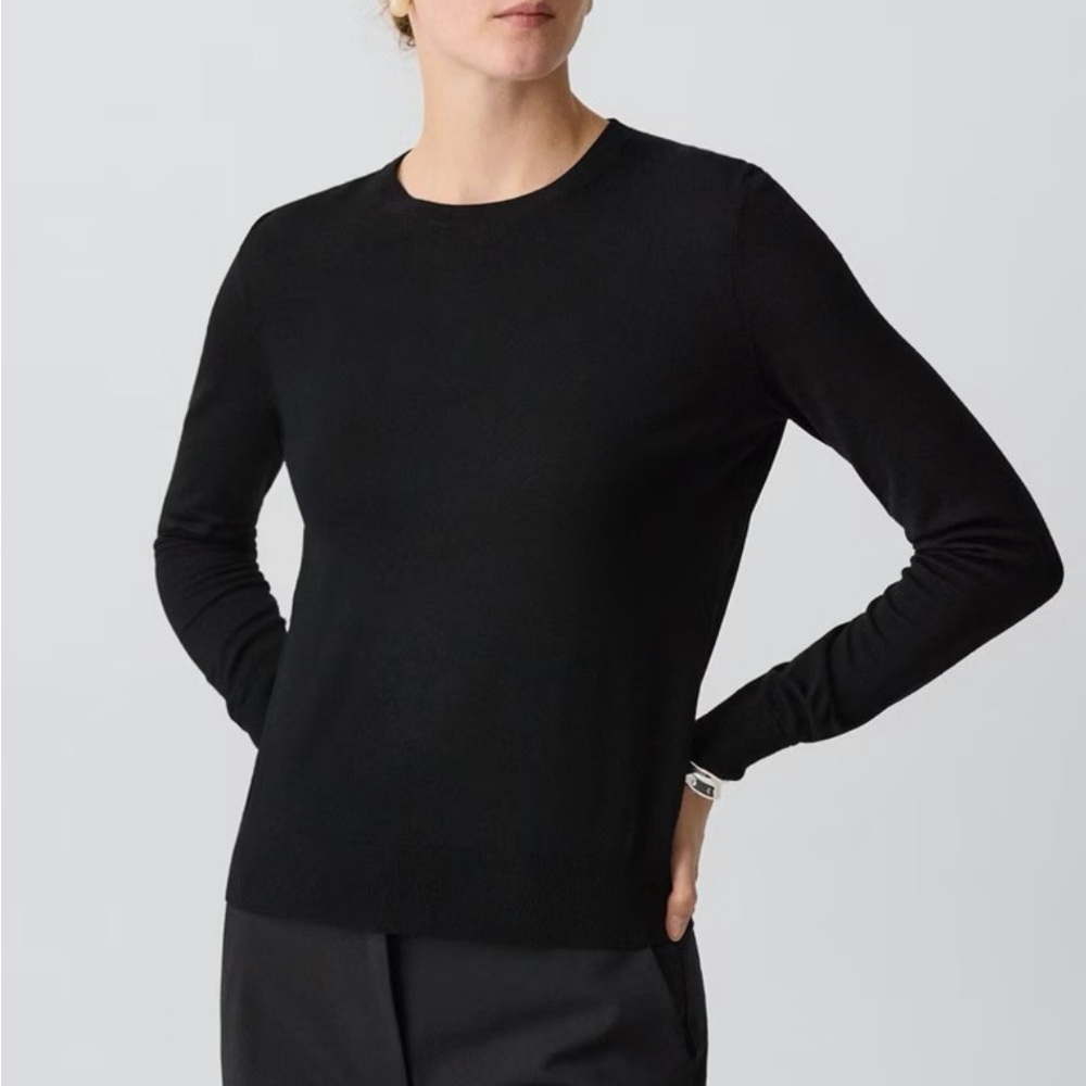 Theory Black Crewneck Sweater
